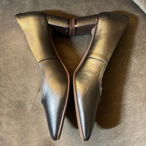 J. Renee gold faux lizard print heals